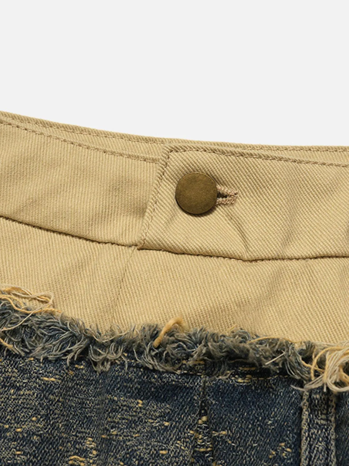 Aelfric Eden Fringe Patchwork Denim Skirt