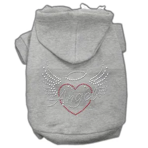 Angel Heart Rhinestone Hoodies Grey XXL (18)