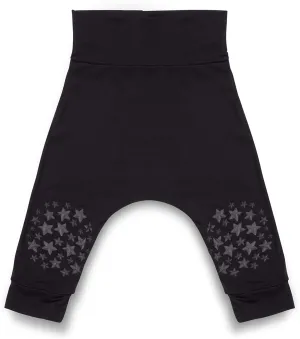 Anti Slip Baby Crawling Harem Pants Black 6 to 15 Months