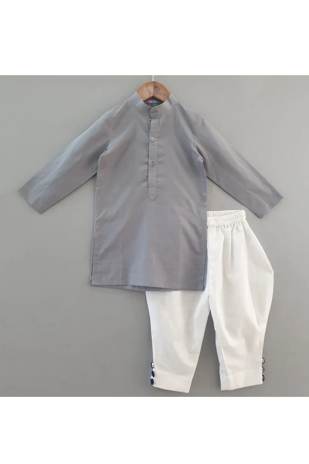 Cartoon faces embroidered nehru jacket and kurta with jodhpuri pants