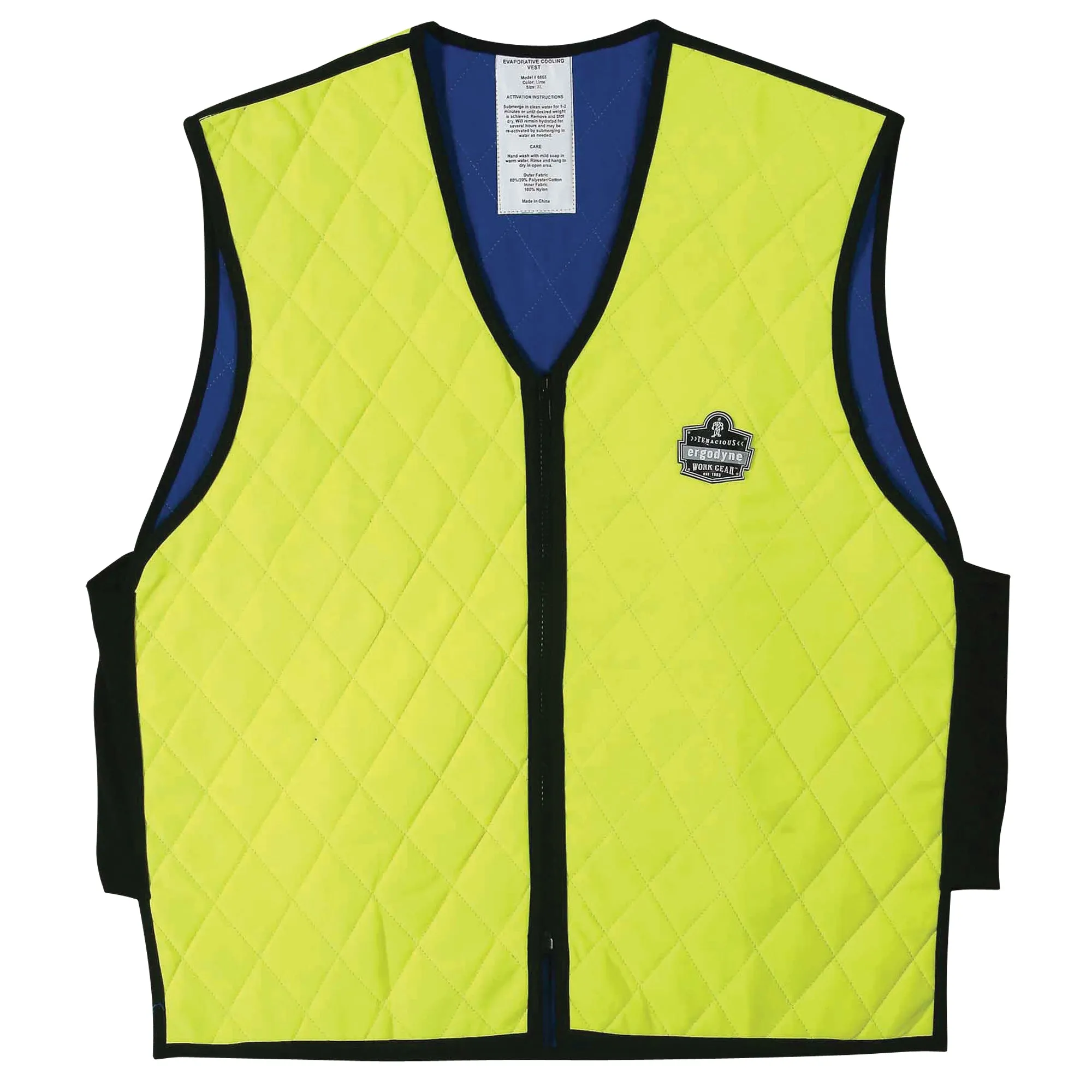 Chill-Its® 6665 Wet Evaporative Cooling Vests, 2X-Large, High Visibility Lime-Yellow