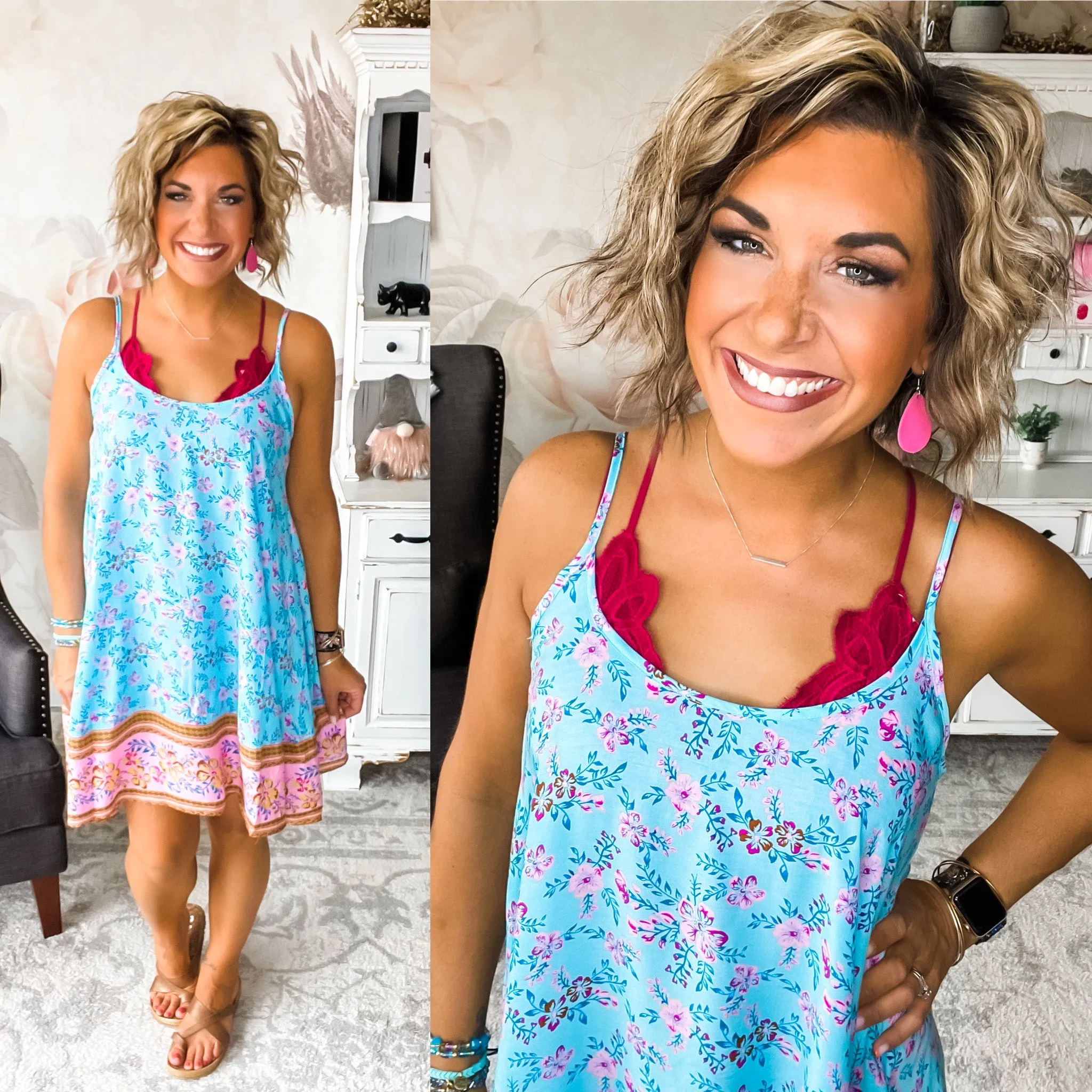 Don't Remember When Dress - Aqua