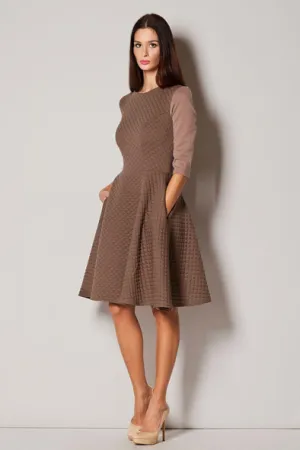 Elegant Flare: Quilted Dress for Effortless Chic