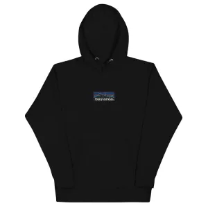 Embroidered Baydagonia Black Hoodie