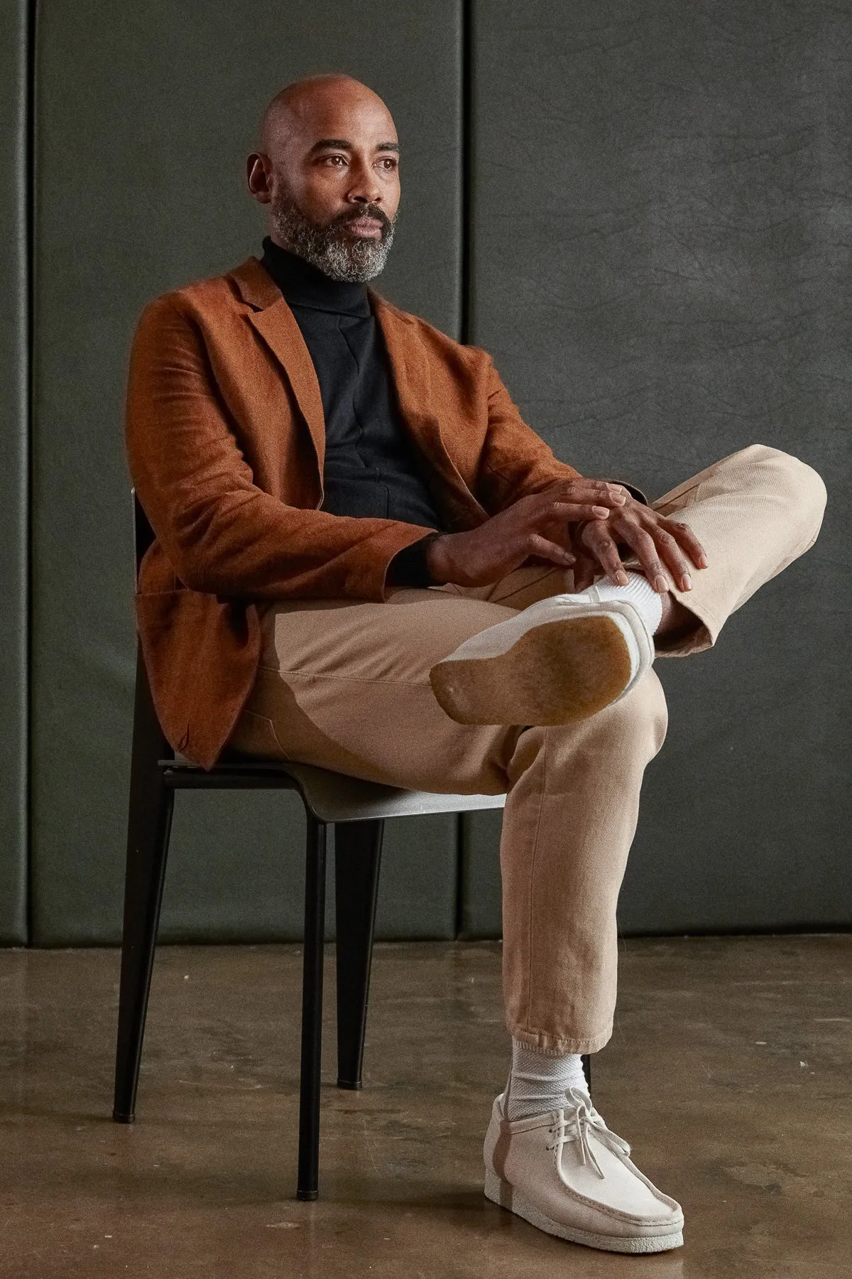 ENVER blazer winter linen cognac