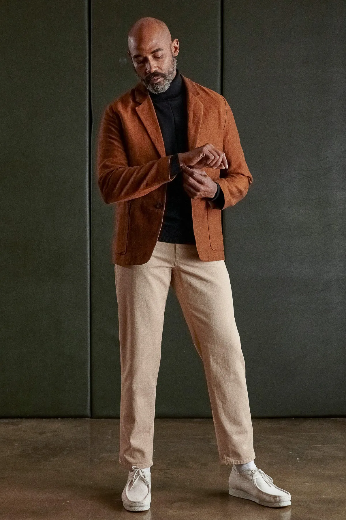 ENVER blazer winter linen cognac