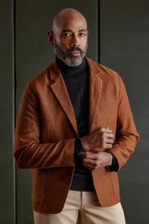 ENVER blazer winter linen cognac