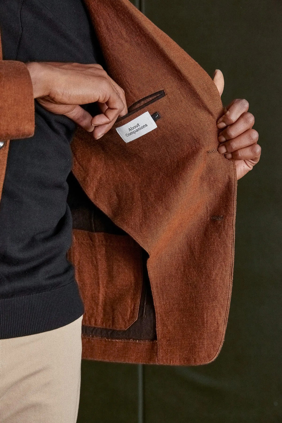 ENVER blazer winter linen cognac