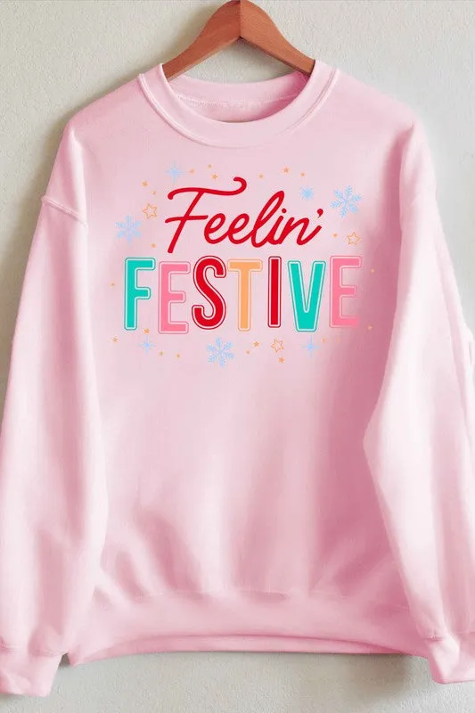 FEELIN FESTIVE CHRISTMAS GRAPHIC SWEATSHIRT