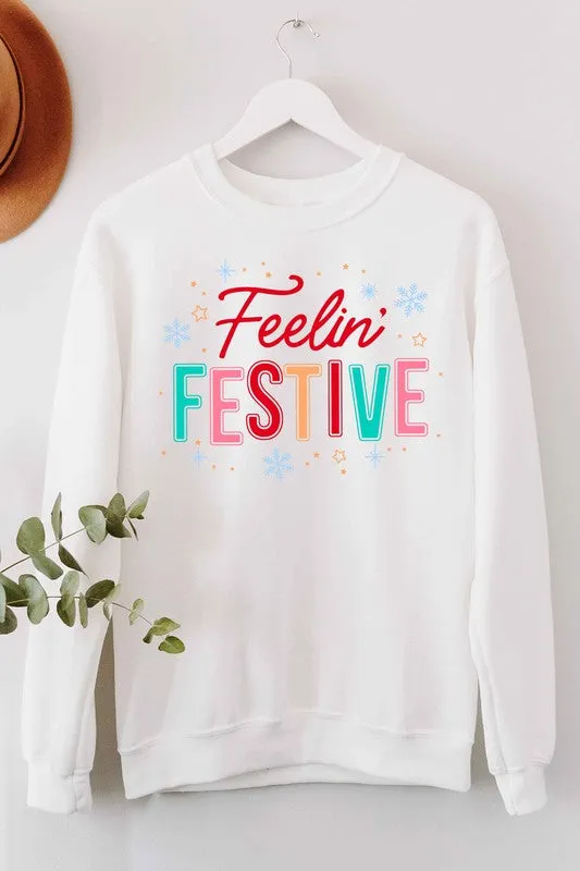 FEELIN FESTIVE CHRISTMAS GRAPHIC SWEATSHIRT