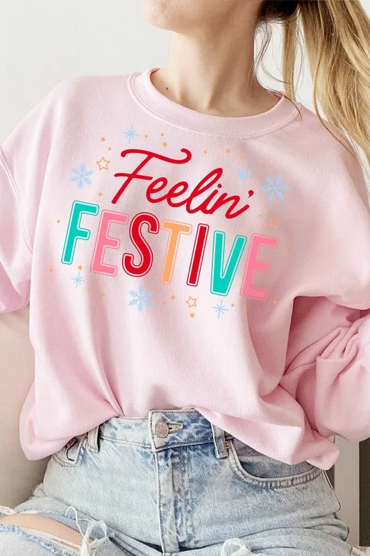 FEELIN FESTIVE CHRISTMAS GRAPHIC SWEATSHIRT