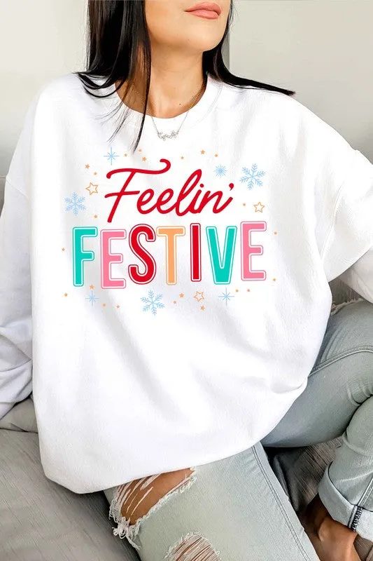 FEELIN FESTIVE CHRISTMAS GRAPHIC SWEATSHIRT
