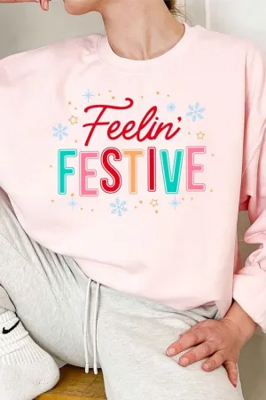 FEELIN FESTIVE CHRISTMAS GRAPHIC SWEATSHIRT