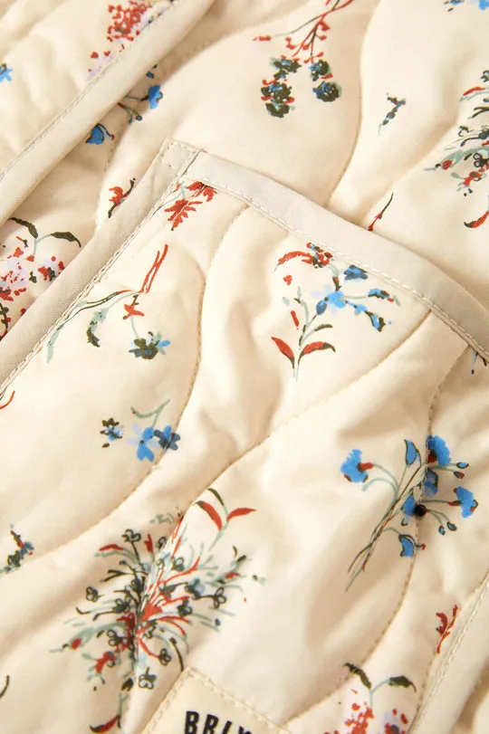 Field Floral Quilted Vest - Whitecap