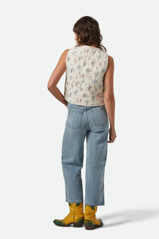 Field Floral Quilted Vest - Whitecap