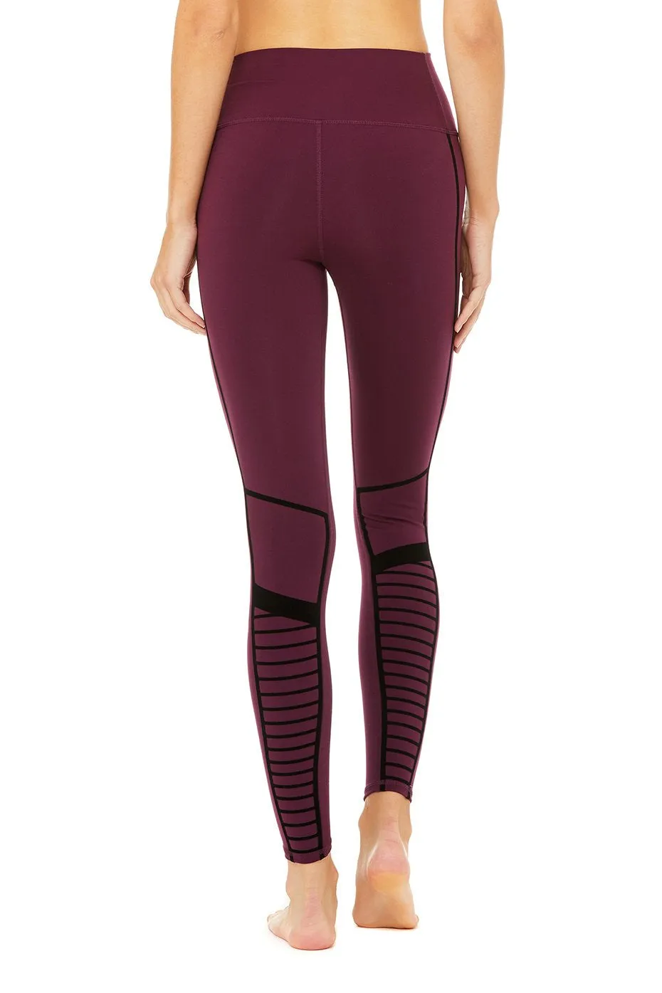 Flocked High-Waist Moto Legging