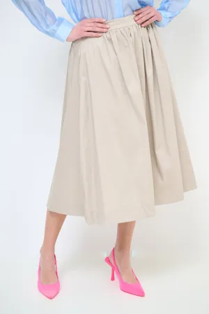 Gathered high-waist midi skirt wholesale