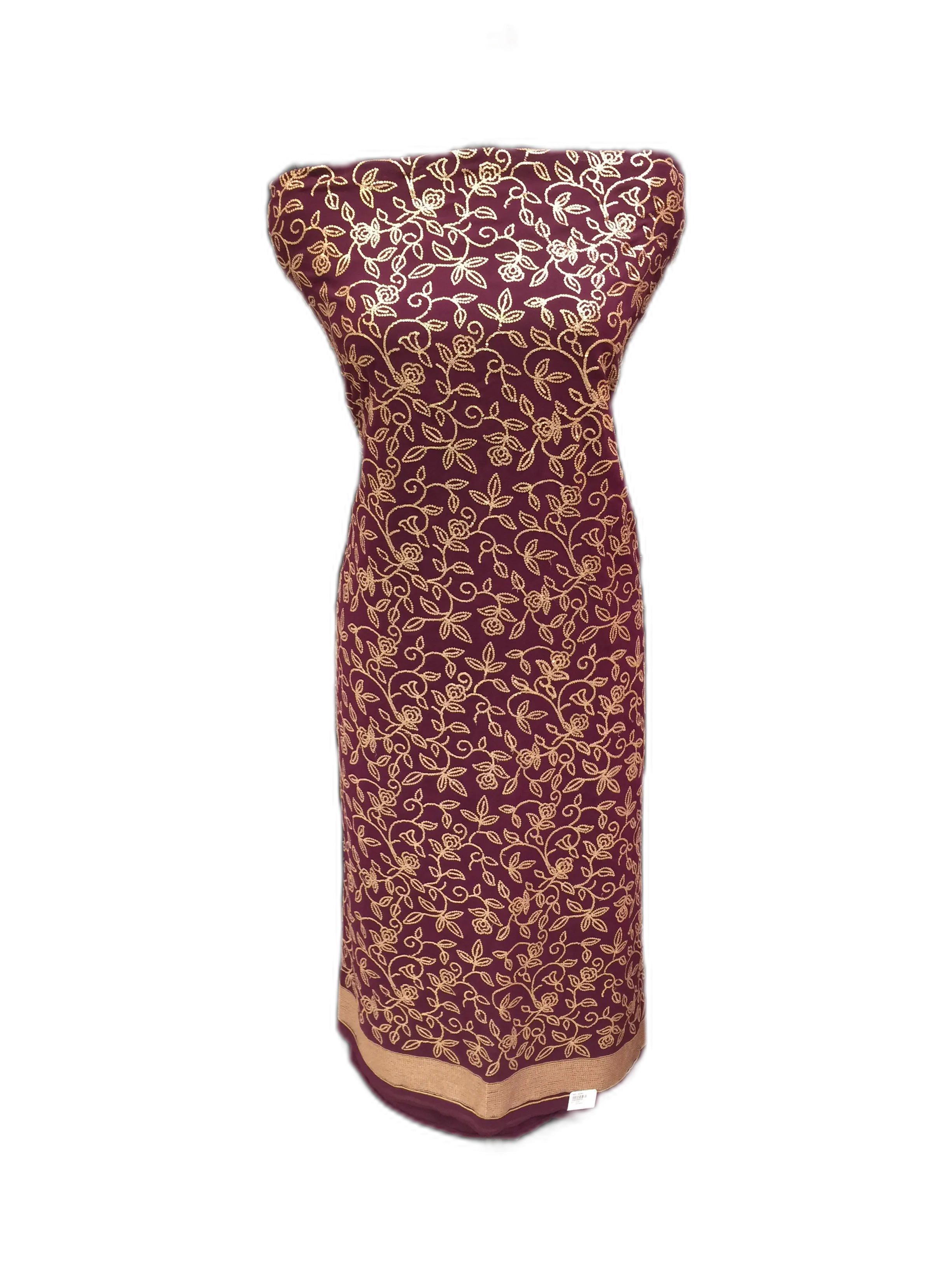 Georgette Unstitched Suit with Sequins Work and Chiffon Dupatta