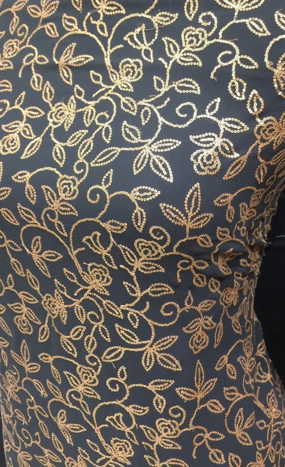 Georgette Unstitched Suit with Sequins Work and Chiffon Dupatta