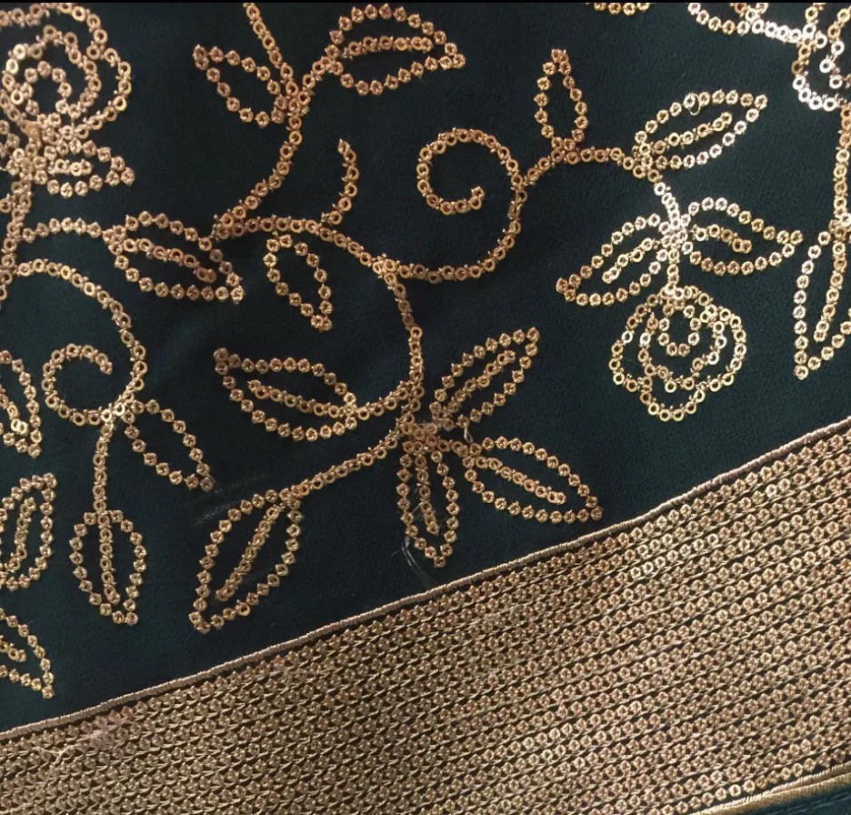 Georgette Unstitched Suit with Sequins Work and Chiffon Dupatta