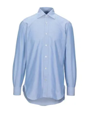 Kiton Man Shirt Sky blue 17 inches-neck