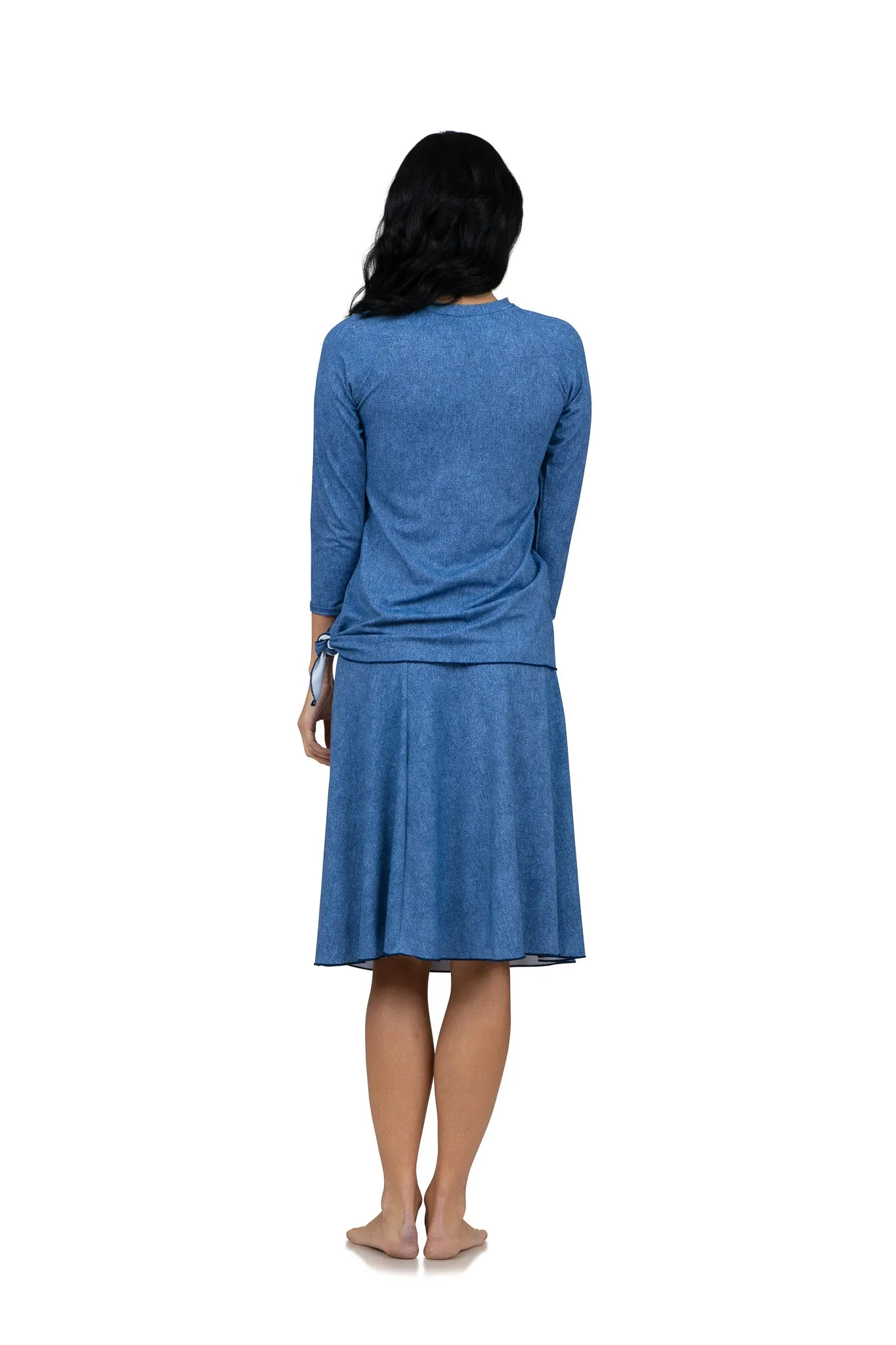 Ladies Denim Flairy Swim Skirt