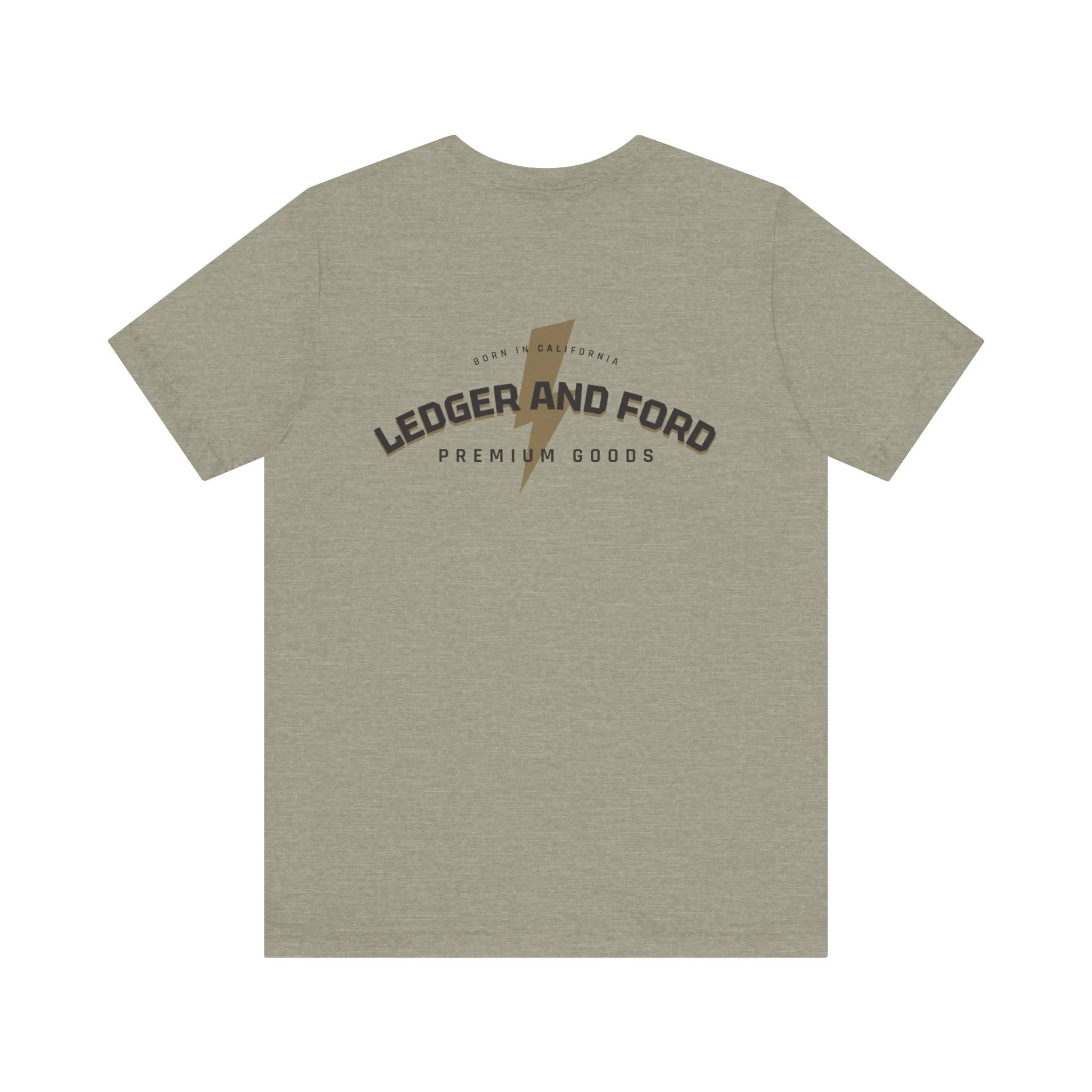 Ledger & Ford Lightning Bolt Graphic Tee (Heather Stone)