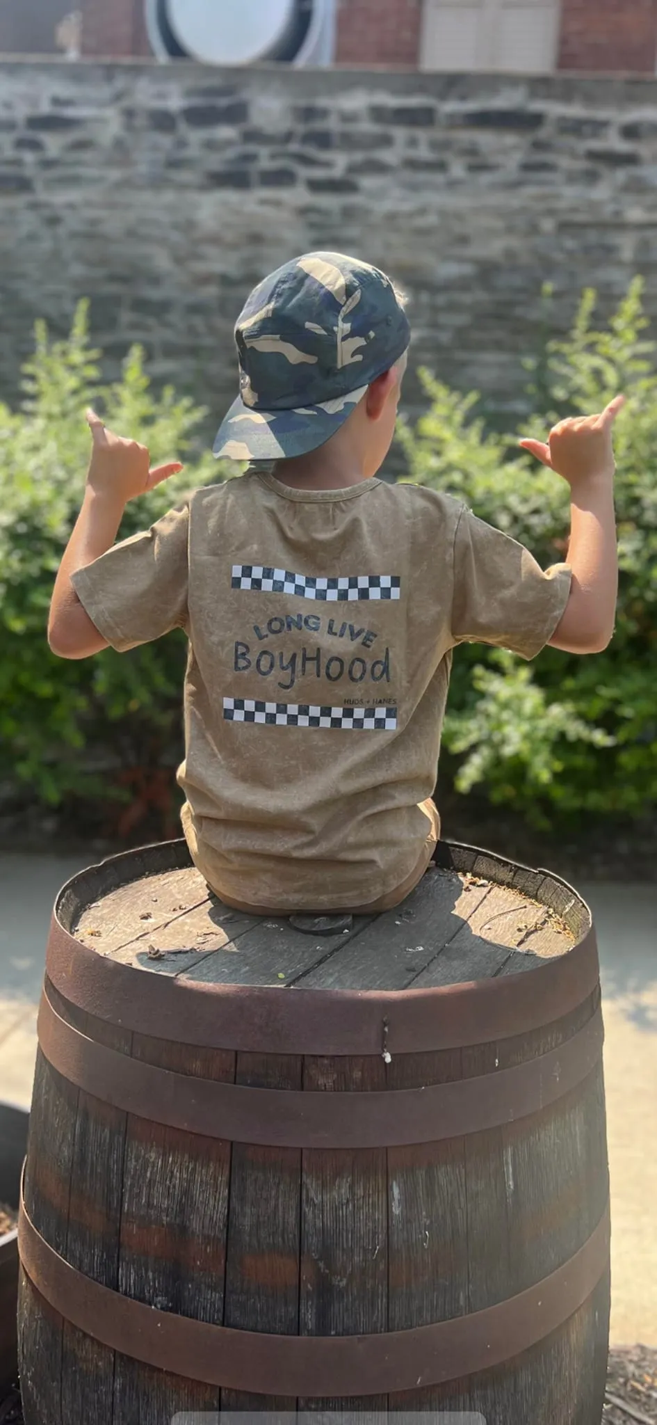 Long Live Boyhood Acid Wash Tee