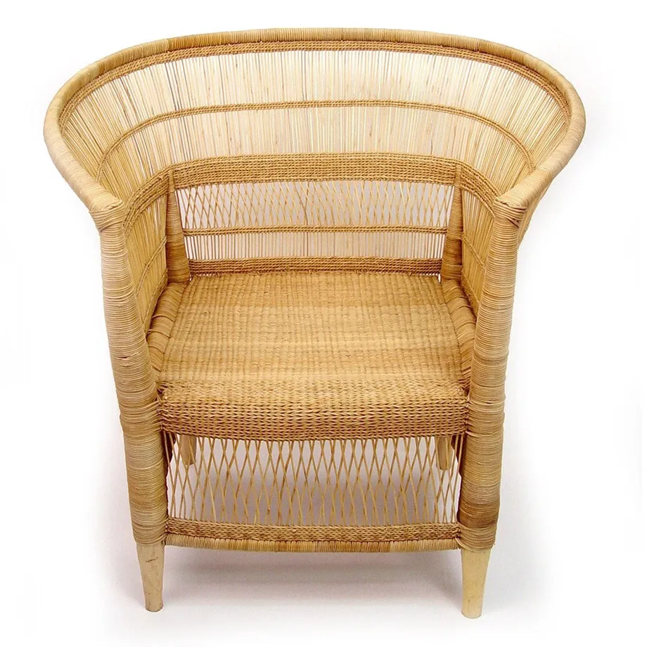 Malawi Woven Cane Wicker Arm Chair