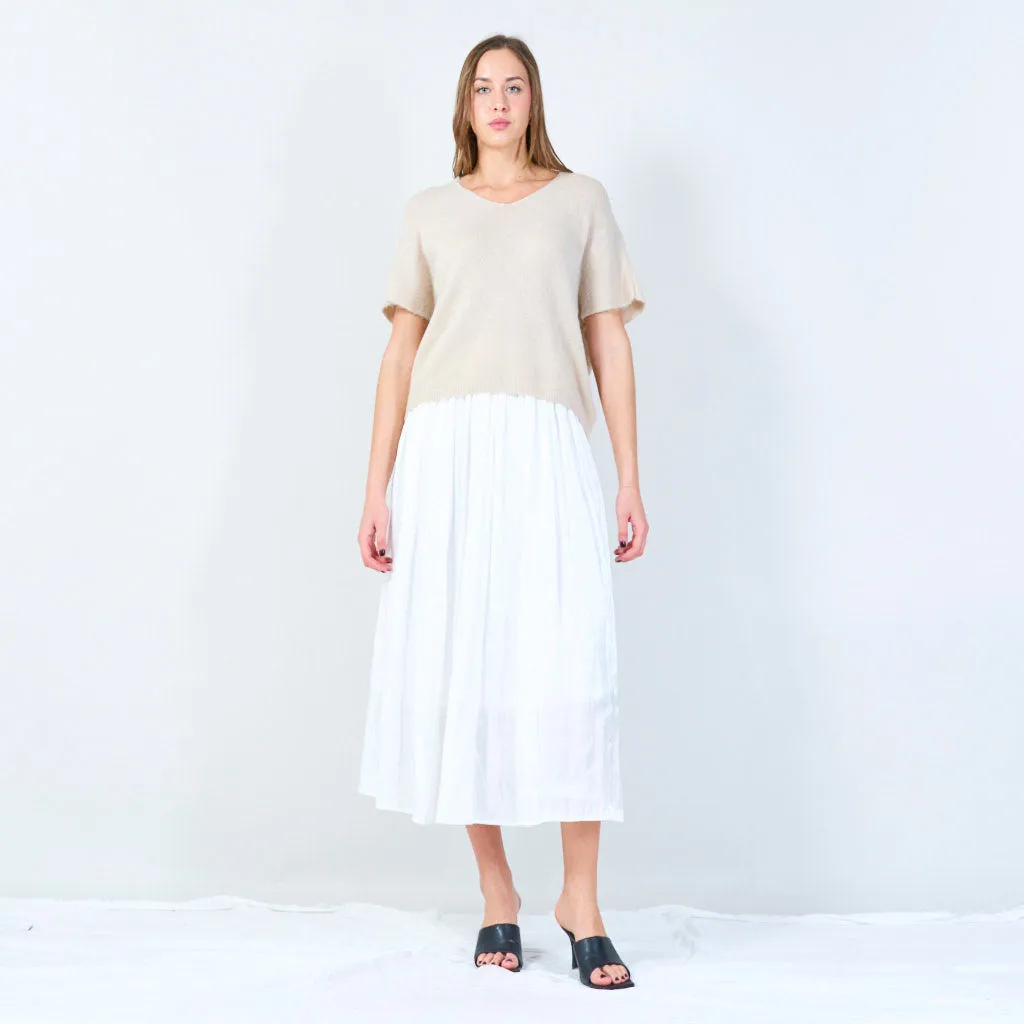 Pleated midi skirt wholesale