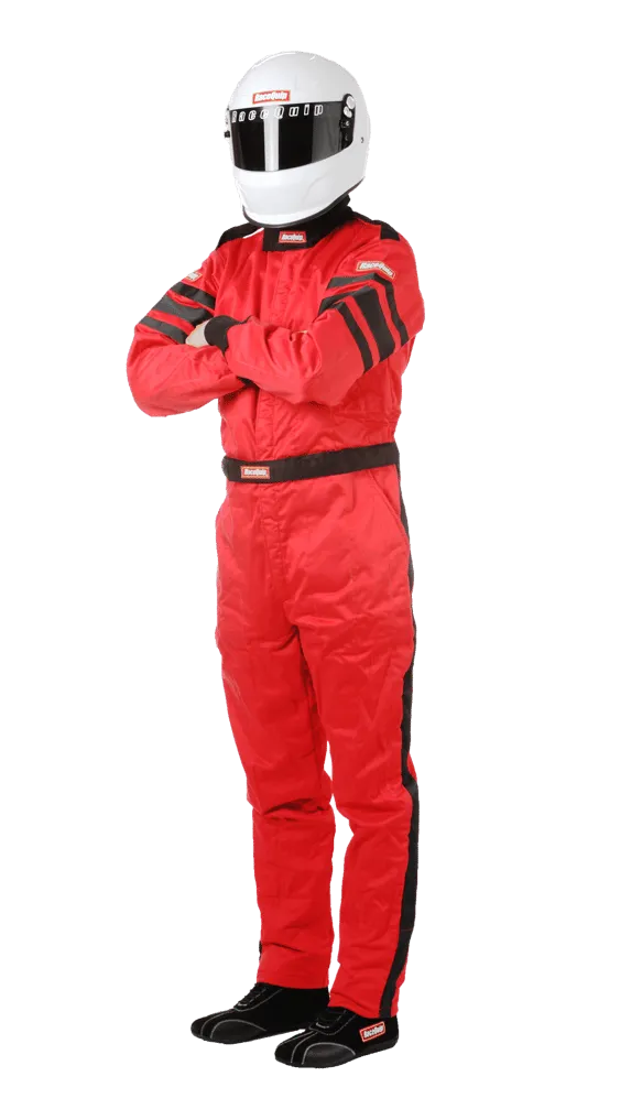 RaceQuip One Piece Multi Layer Fire Suit - Red - Large - 120015