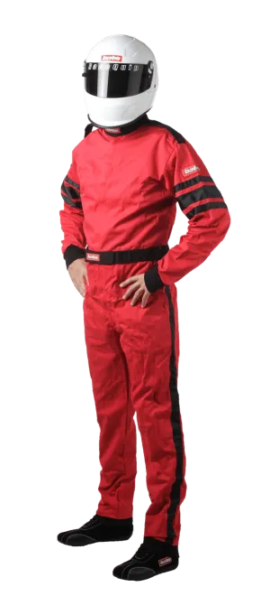 RaceQuip One Piece Single Layer Fire Suit - Red - Small - 110012
