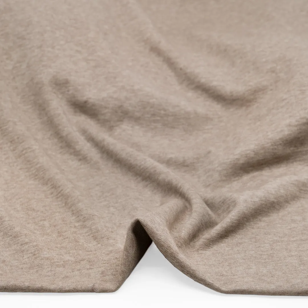 Remnant - 1.7m - Layer Up Lyocell Wool Blend Jersey - Heather Oatmeal