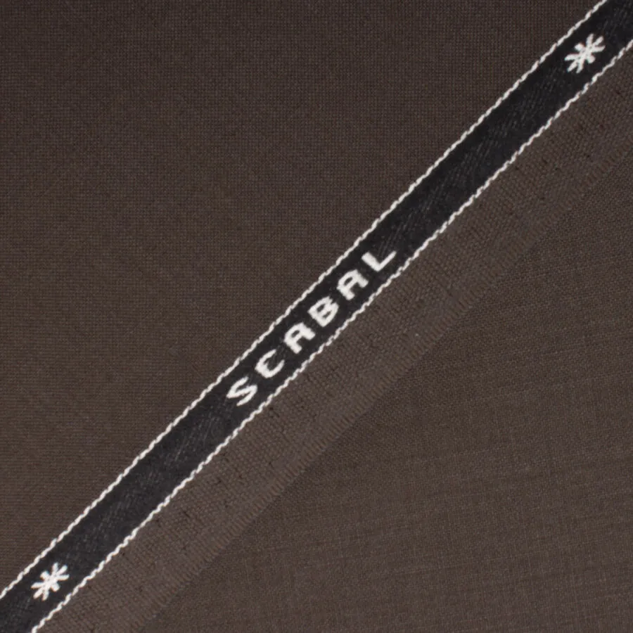 Rich Brown Pure Merino Wool Suiting