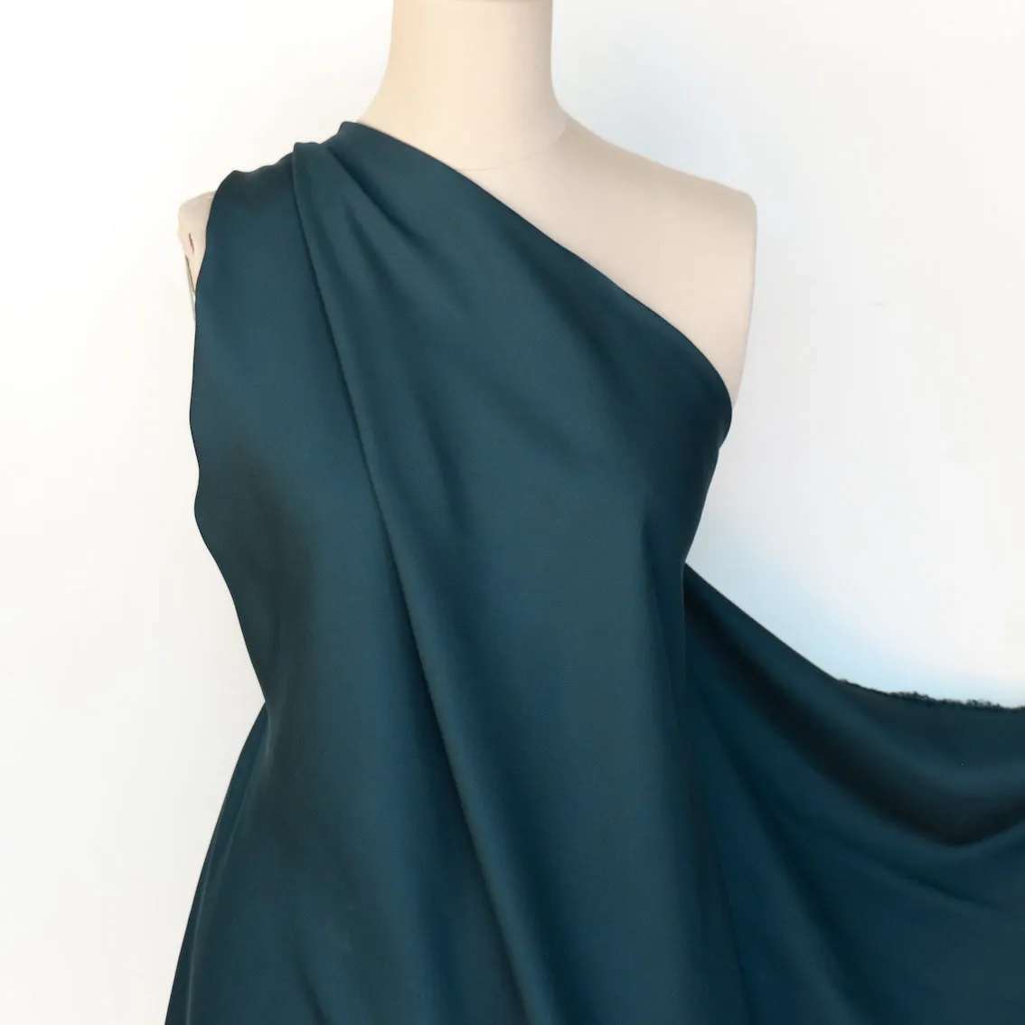 Robina Navy Satin Backed Viscose