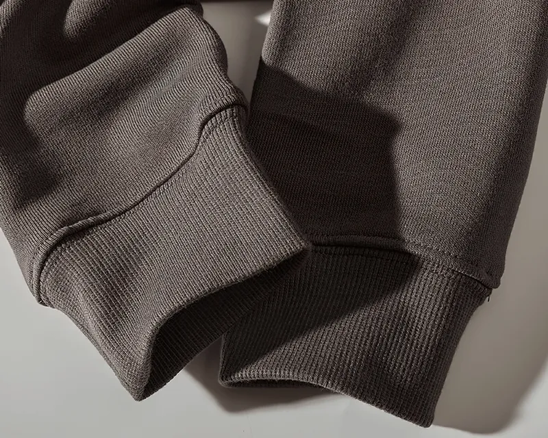 Solid Color Kangaroo Pocket Warm Round Neck Sweatshirt - SF1243
