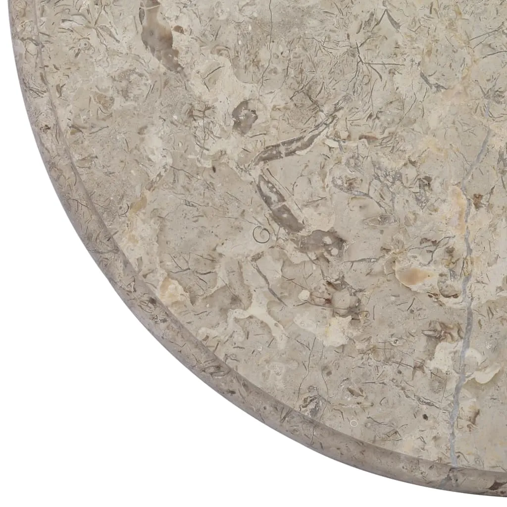 Table Top Grey Ø50x2.5 cm Marble