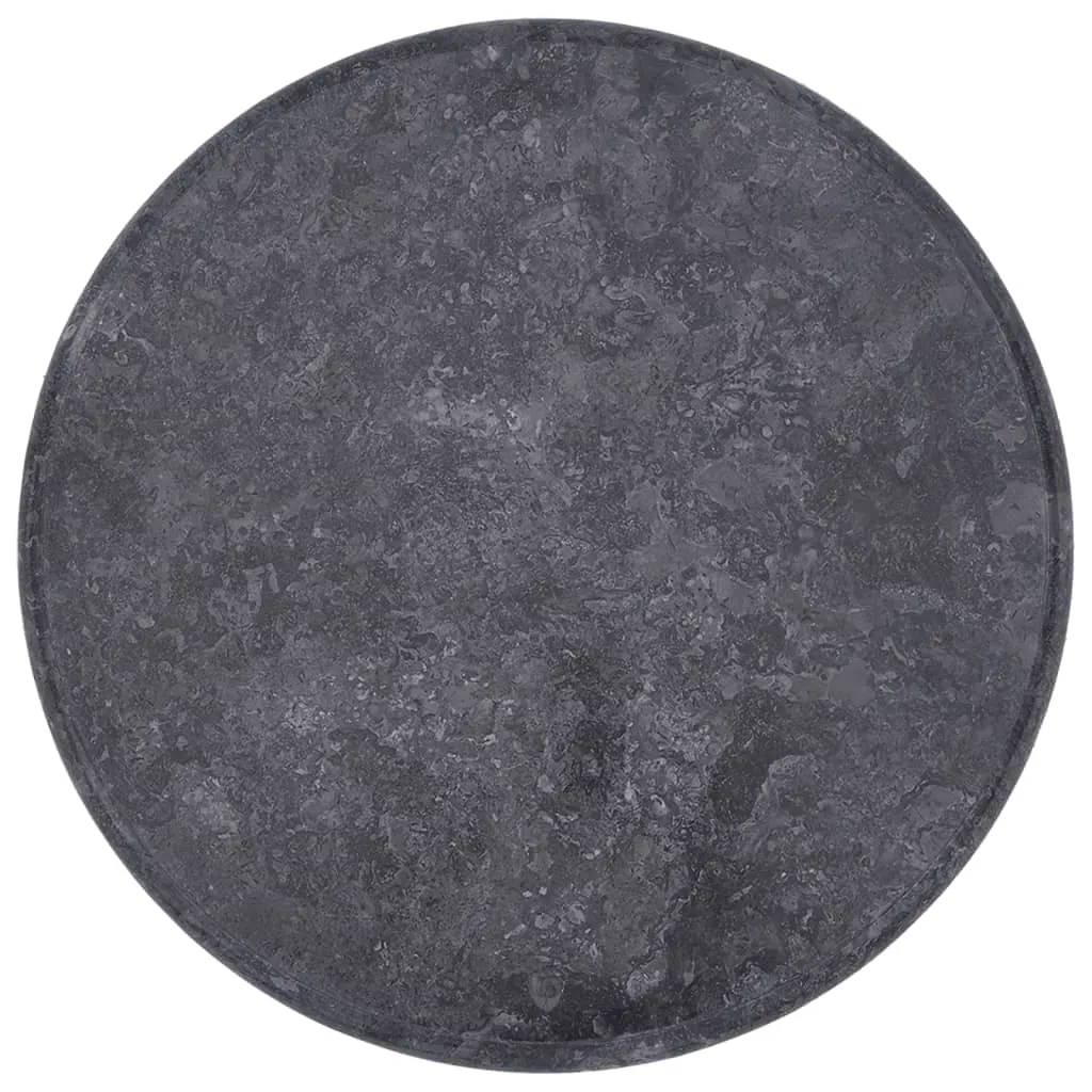 Table Top Grey Ø50x2.5 cm Marble