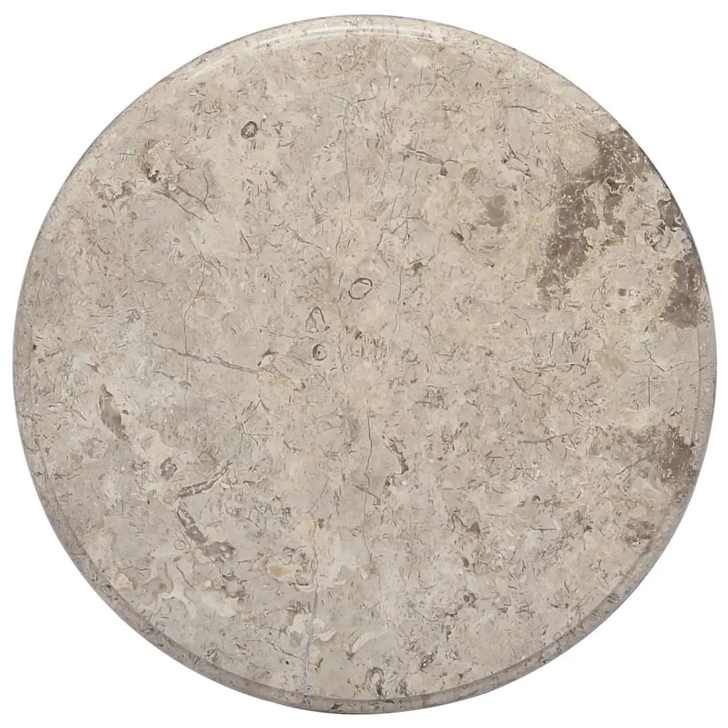 Table Top Grey Ø50x2.5 cm Marble