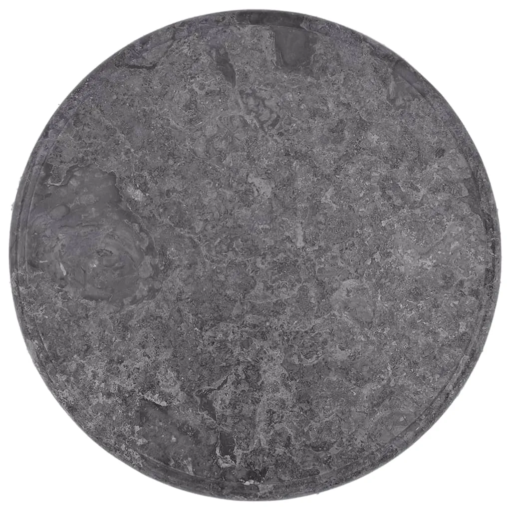 Table Top Grey Ø50x2.5 cm Marble