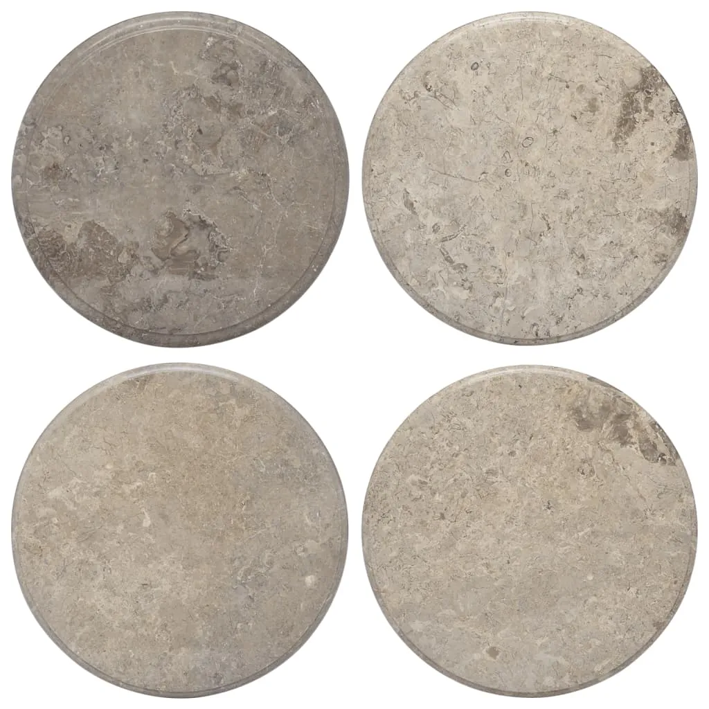 Table Top Grey Ø50x2.5 cm Marble