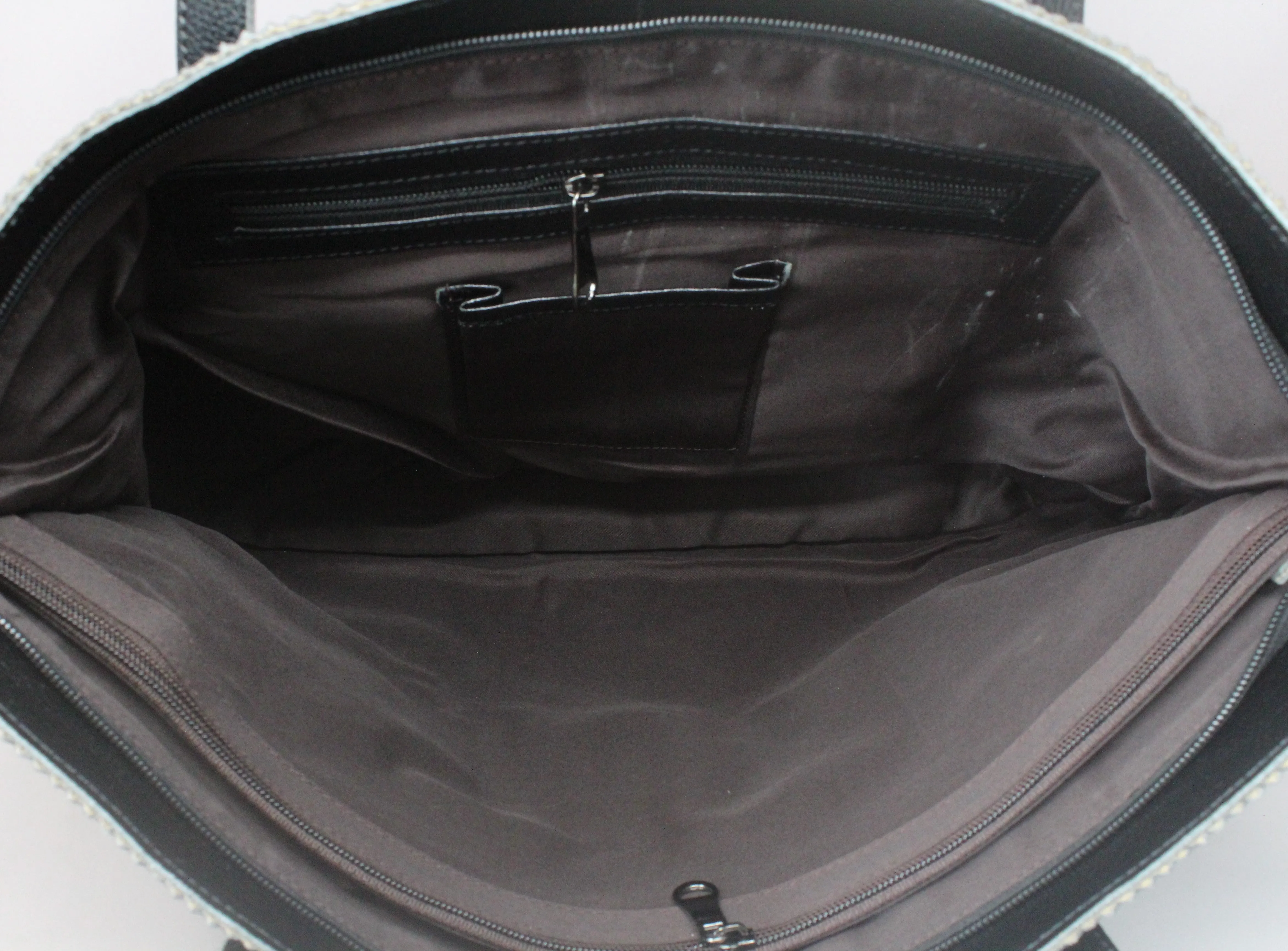 Taha Genuine Leather Black Women's Tote Bag