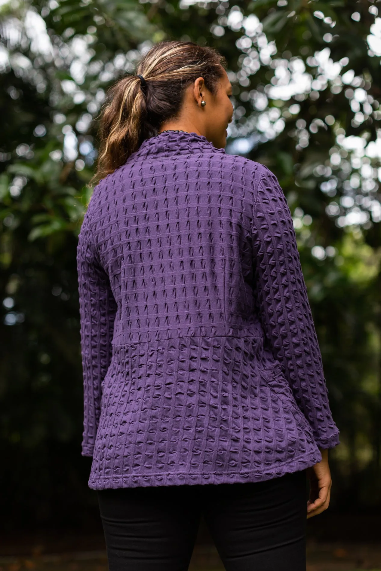 Waffle Weave Short Jacket