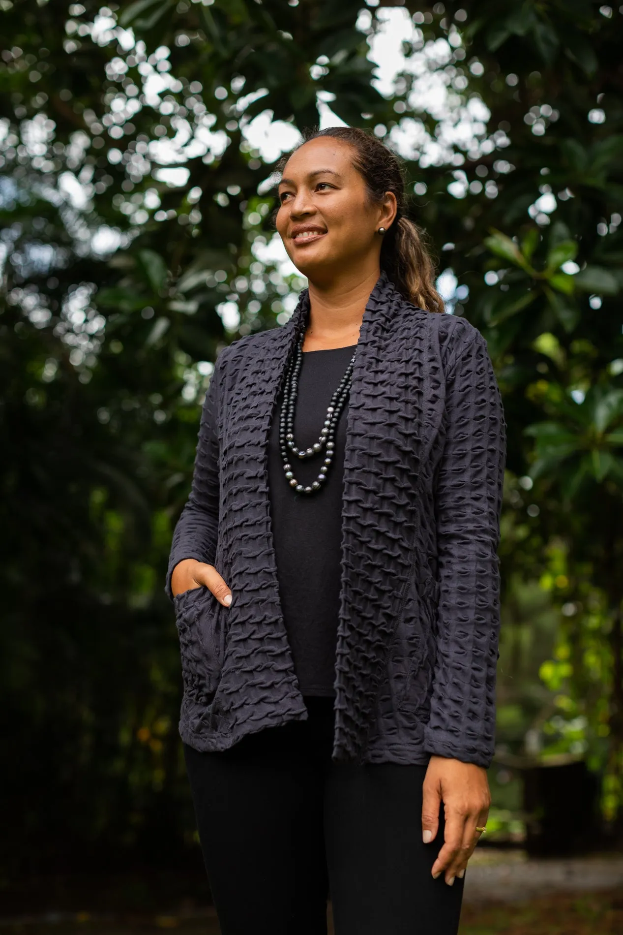 Waffle Weave Short Jacket