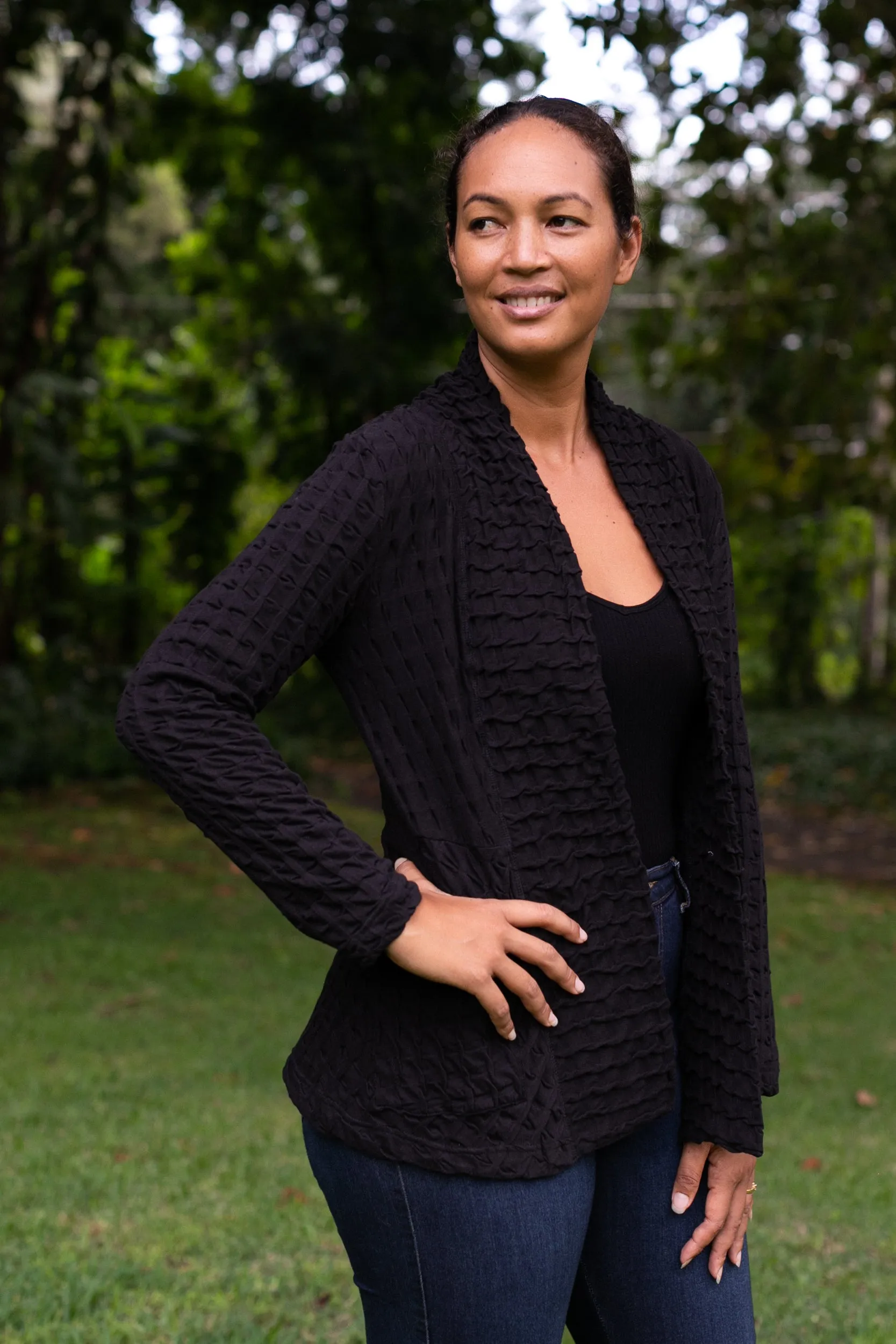 Waffle Weave Short Jacket